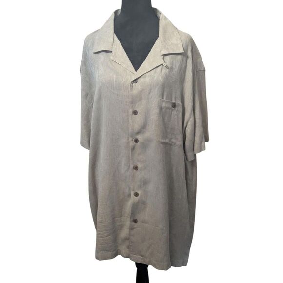 Island Shores Washable Silk Resort Shirt, Size XXL - Picture 1 of 6